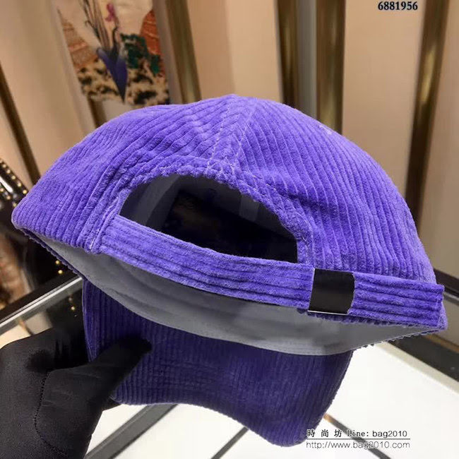 YSL聖羅蘭 跑量款 2018秋冬新款棒球帽 燈芯絨鴨舌帽 6881956 LLWJ6769